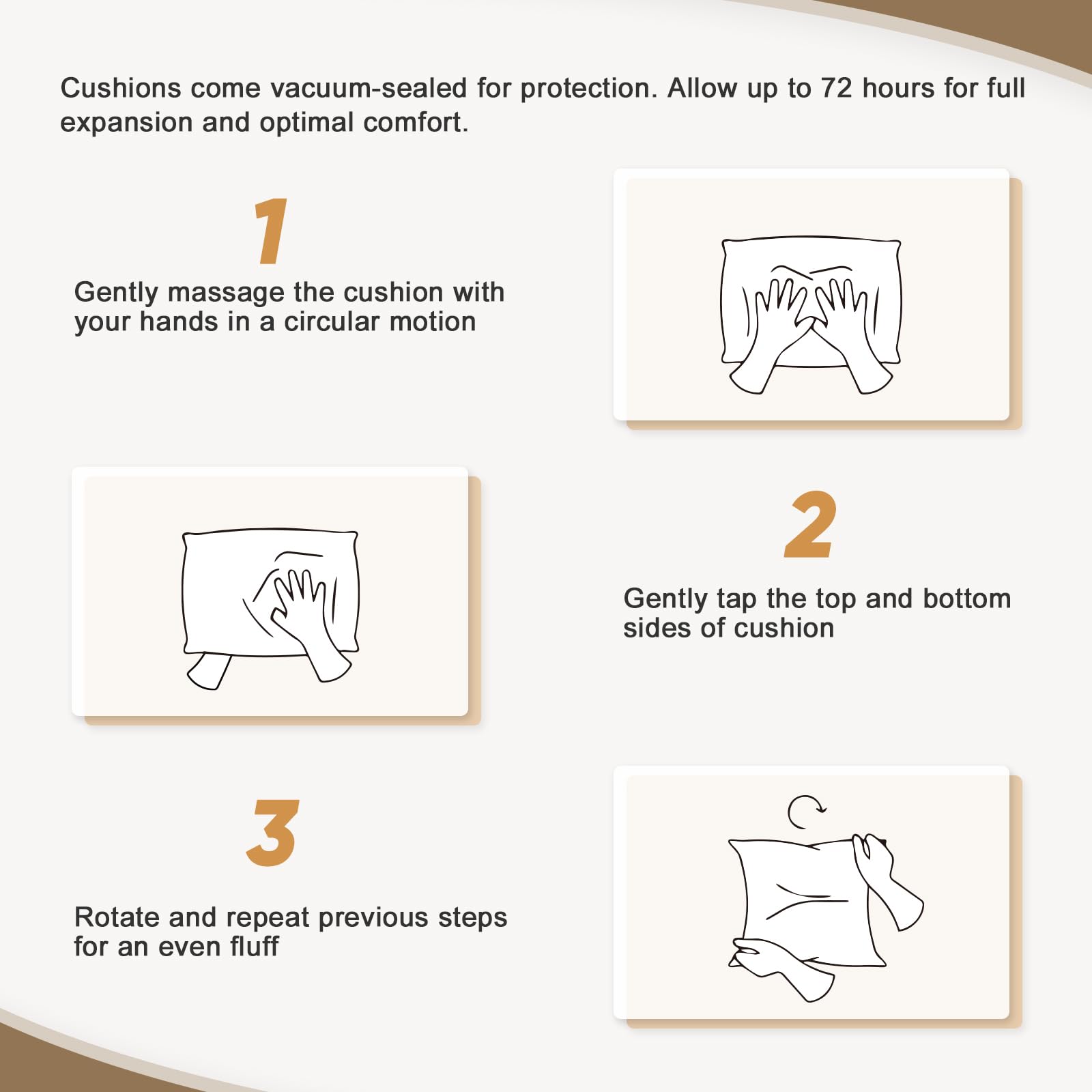 COOS BAY Modern Wicker Patio Chair with Cushions, Rattan Outdoor Armchair with Curved Armrests, PE Rattan Outdoor Seating, 250 lbs Capacity, 1 Piece, Brown/Gray - Image 7