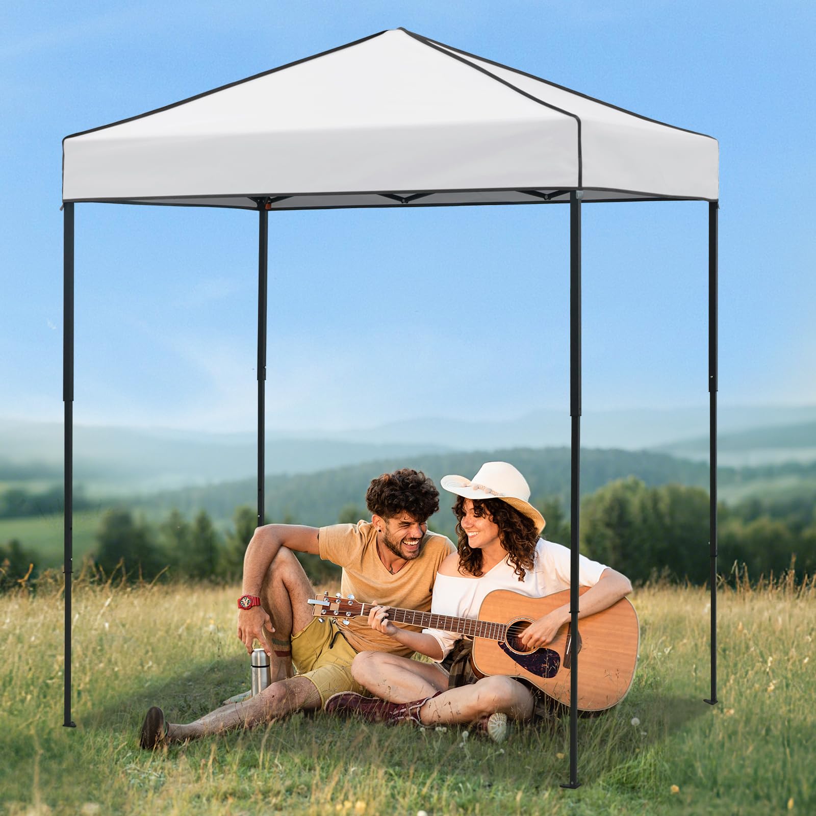 COOS BAY Pop Up Canopy Tent 6x4, Instant Setup Lightweight Portable Shelter with Carry Bag for Beach, Camping, Patios, White - Image 5